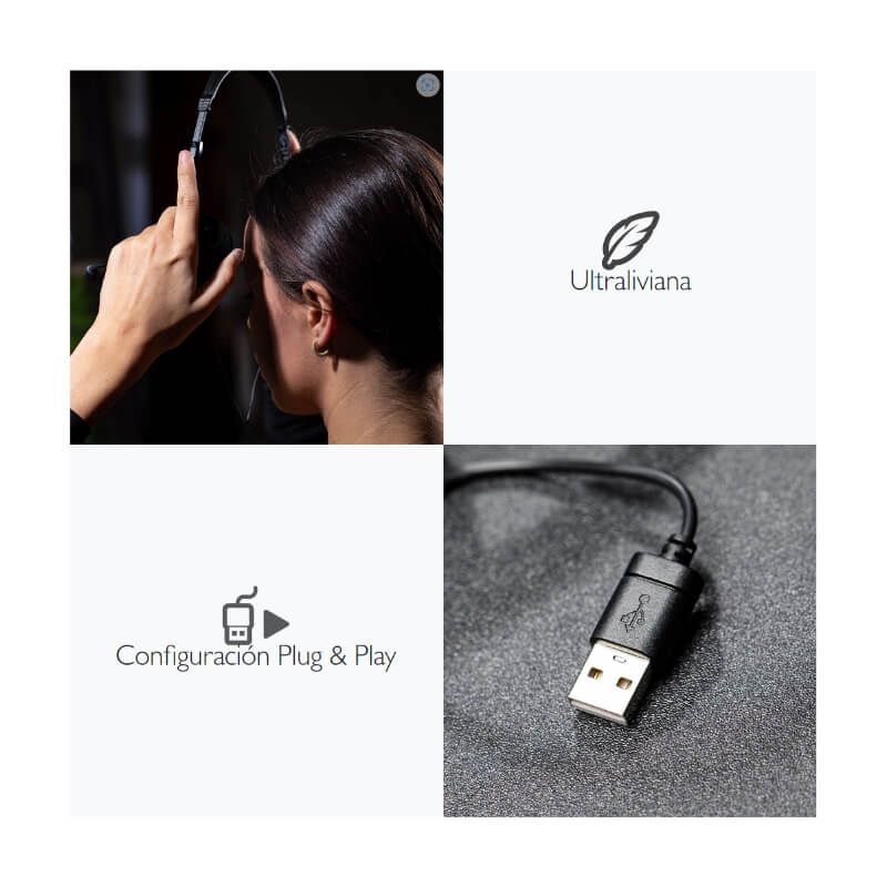 Audifonos tipo Headset Klip Xtreme KSH-290 USB con Micrófono Negros