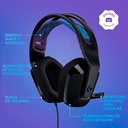 Audífonos tipo Headset Logitech G335 Lightspeed RGB Alámbricos Negro
