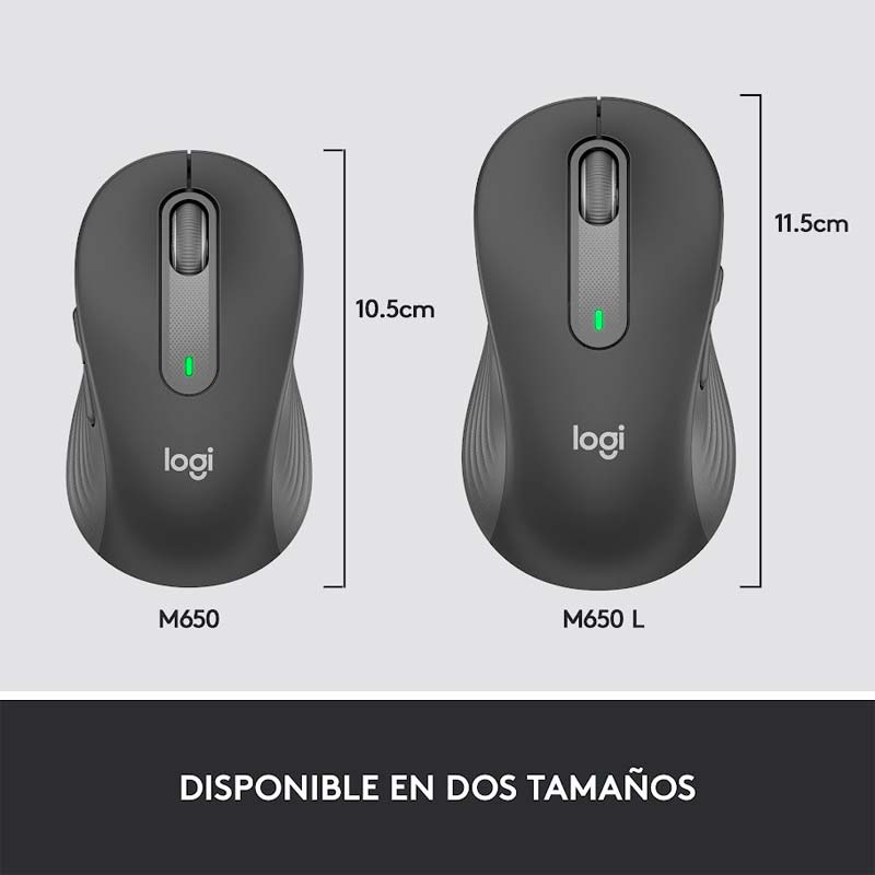 Mouse Inalámbrico Logitech M650L 4000DPI Grafito