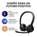 Audifonos tipo Headset Logitech H390 USB con Micrófono Negro