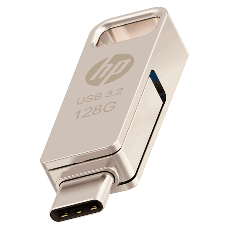 Memoria USB HP OTG Tipo C 128GB x206c 3.2 Dorado