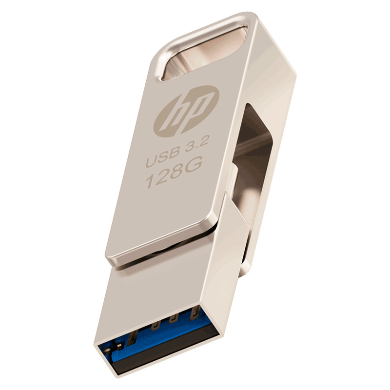 Memoria USB HP OTG Tipo C 128GB x206c 3.2 Dorado
