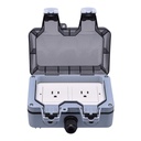 Tomacorriente Inteligente con Cubierta VTA+ 2 Tomas Smart Home Wi-Fi para Exteriores