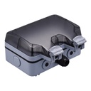 Tomacorriente Inteligente con Cubierta VTA+ 2 Tomas Smart Home Wi-Fi para Exteriores