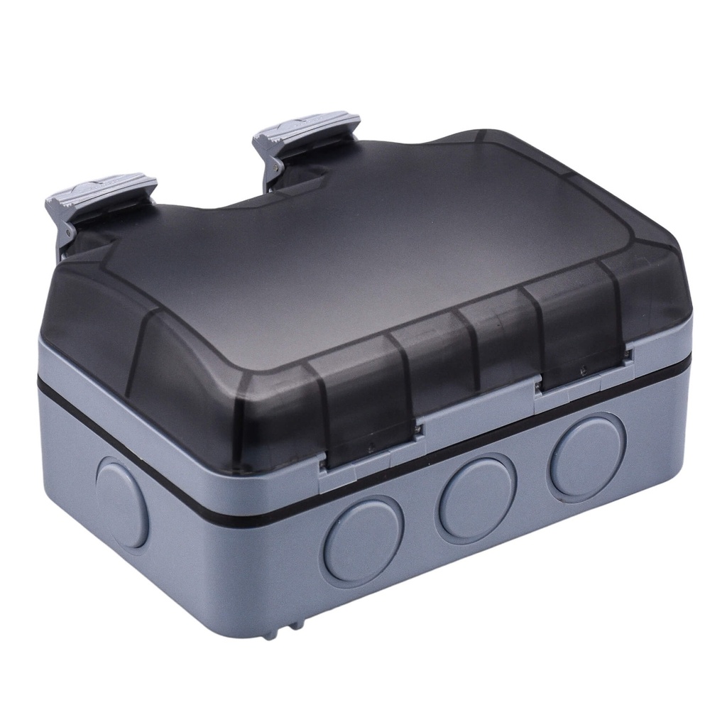 Tomacorriente Inteligente con Cubierta VTA+ 2 Tomas Smart Home Wi-Fi para Exteriores