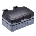 Tomacorriente Inteligente con Cubierta VTA+ 2 Tomas Smart Home Wi-Fi para Exteriores