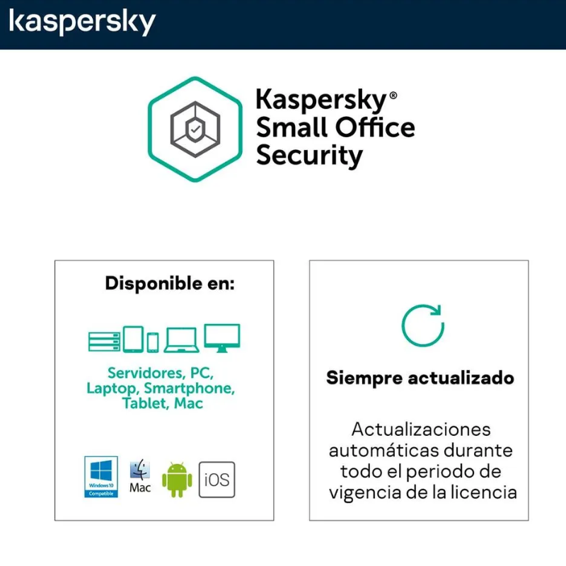 Licencia Kaspersky Para Dispositivos Small Office Security 8 ***FISICA***