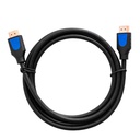 Cable HDMI 2.0 4K UnnoTekno CB4231BK 3 Metros Macho-Macho Negro