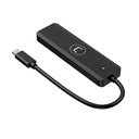 Hub UnnoTekno 4 Puertos USB-C 3.0 Negro
