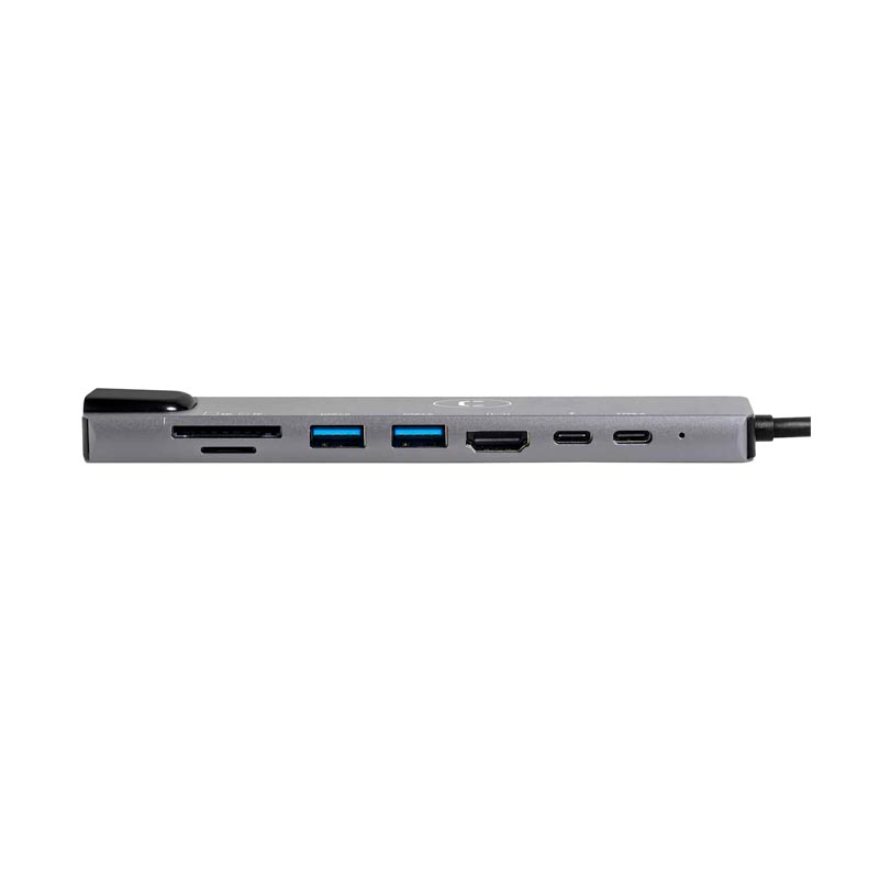 Hub UnnoTekno 8 Puertos USB-C Gris