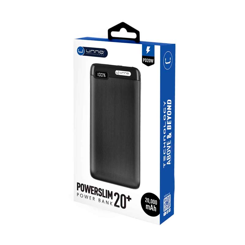 PowerBank UnnoTekno 20000mAh Negro USB/USB-C
