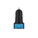 Cargador Unno Tekno para Carro Dual USB-A 3.4A Negro/Celeste