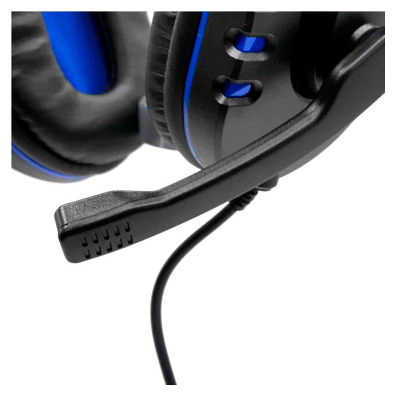 Audífonos Tipo Headset UnnoTekno USB  Ace14 con Micrófono Negro-Azul