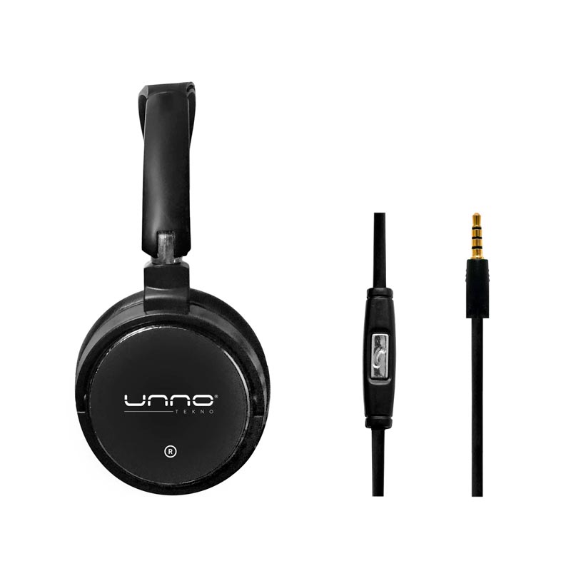 Audífonos Tipo Headset UnnoTekno 3.5mm  Sonic Negro