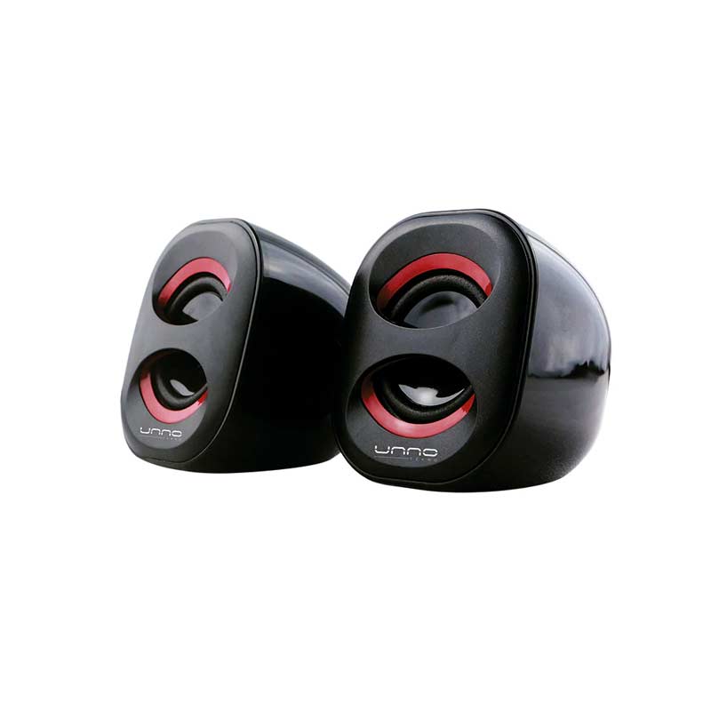 Bocina 2.0 UnnoTekno Brazza SP9012RD 6W Negro y Rojo