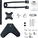 Bracket Unno Tekno Dual TM8001BK 12-32" con Mecanismo Neumático Negro