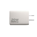 Cargador de Pared UnnoTekno PowerPro Dual USB USB-C 20W​​ Blanco