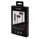 Audífonos UnnoTekno 3.5mm In-Ear SoulBuds Rojo