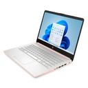 Laptop HP 14-DQ6015DX 14" 4GB RAM 128GB UFS W11 Home Rosado Teclado Ingles