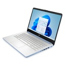 Laptop HP 14-DQ6015DX 14" Celeron N150 4GB RAM 128GB UFS W11 Home Celeste Teclado Ingles