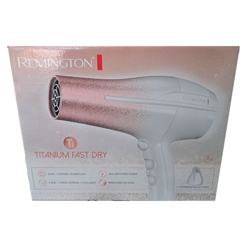 Secadora Remington Para Cabello Titanium Fast Dry
