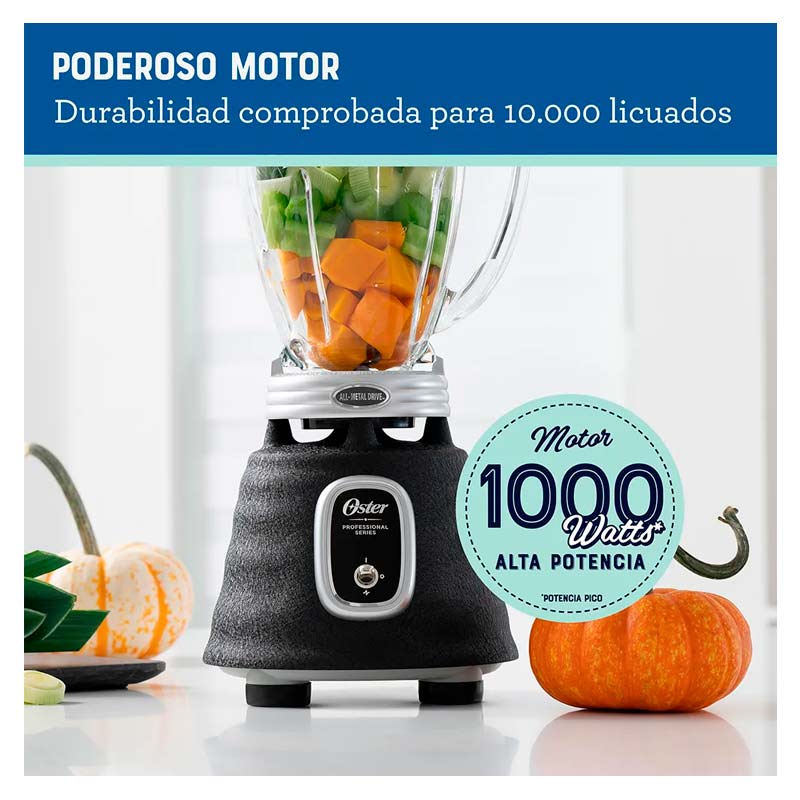 Licuadora Oster clásica BLSTBPST 1 Velocidades Jarra de Vidrio 1.5 Lt Negro 1000 W