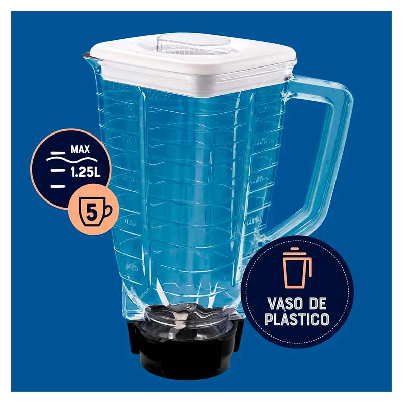 Licuadora Oster BLSTKAPWRD 2 Velocidades Jarra de Plástico 1.25 Lt Blanco 800 W