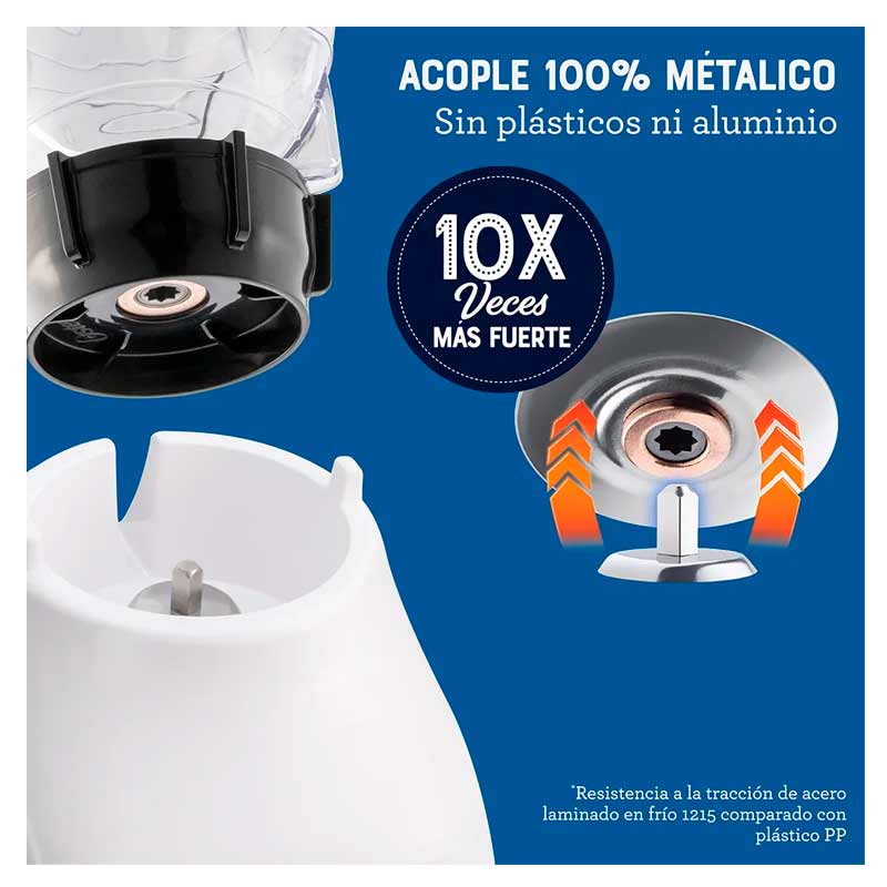 Licuadora Oster BLSTKAPWRD 2 Velocidades Jarra de Plástico 1.25 Lt Blanco 800 W