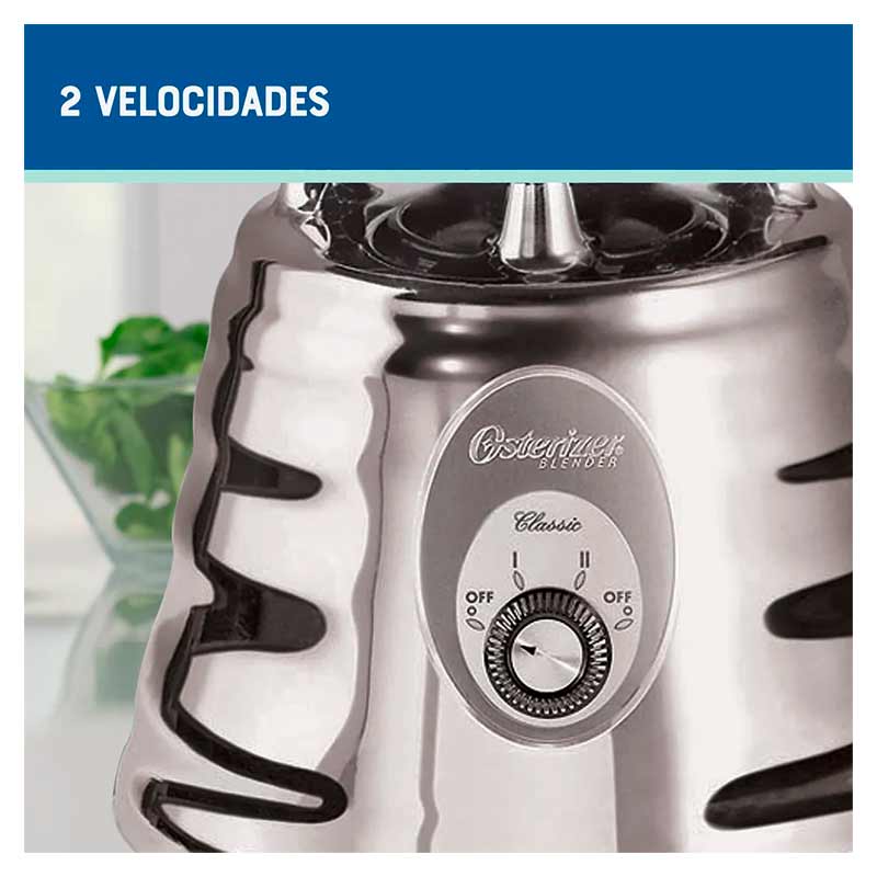 Licuadora Oster 0465 2 Velocidades Jarra de Vidrio 1.25 Lt Gris 1000 W