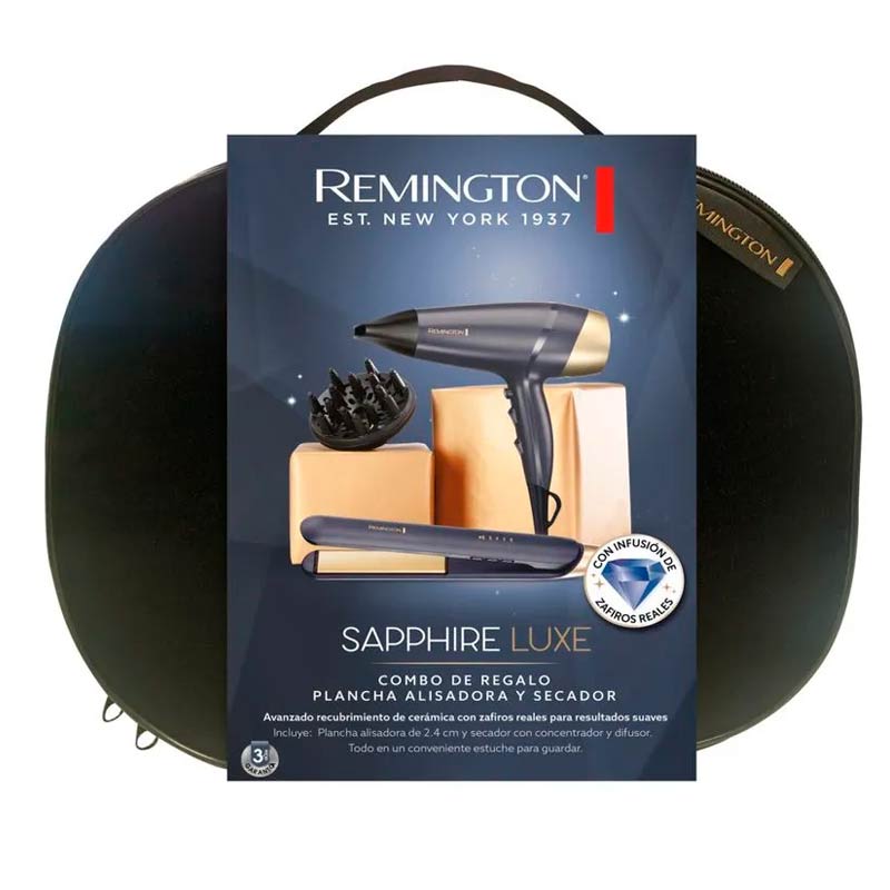 Combo Remington Secadora + Alisadora Sapphire