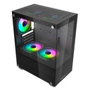Case Gaming Vektor Tech SGM-680 Mini Torre Vidrio Templado Micro-ATX Negro