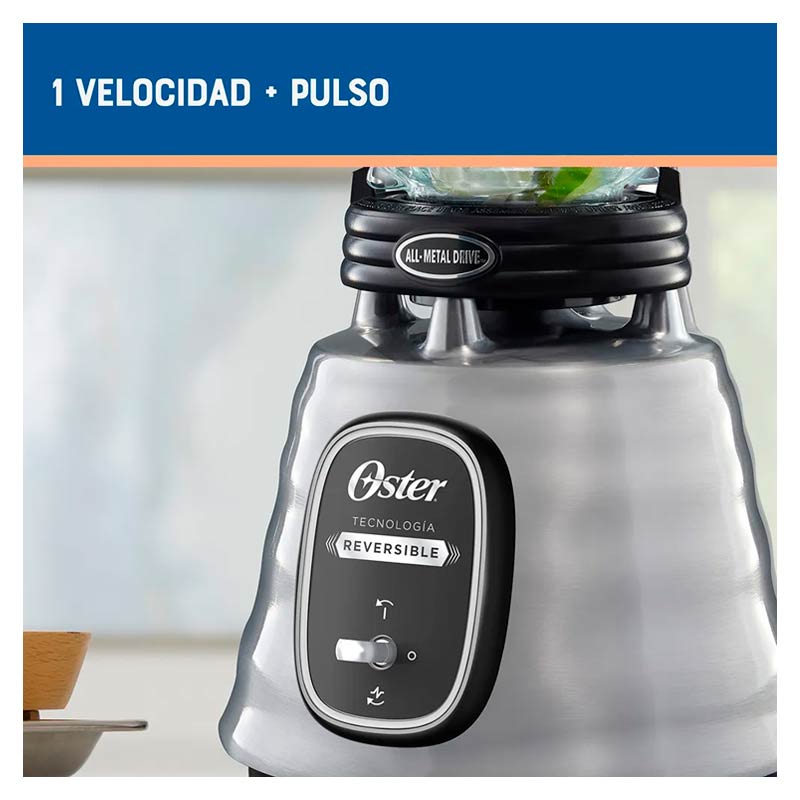 Licuadora Oster Clásica Reversible 1 Velocidad Jarra de Vidrio 1.5L 1000W