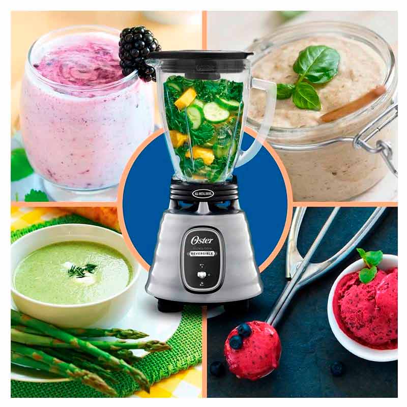 Licuadora Oster Clásica Reversible 1 Velocidad Jarra de Vidrio 1.5L 1000W