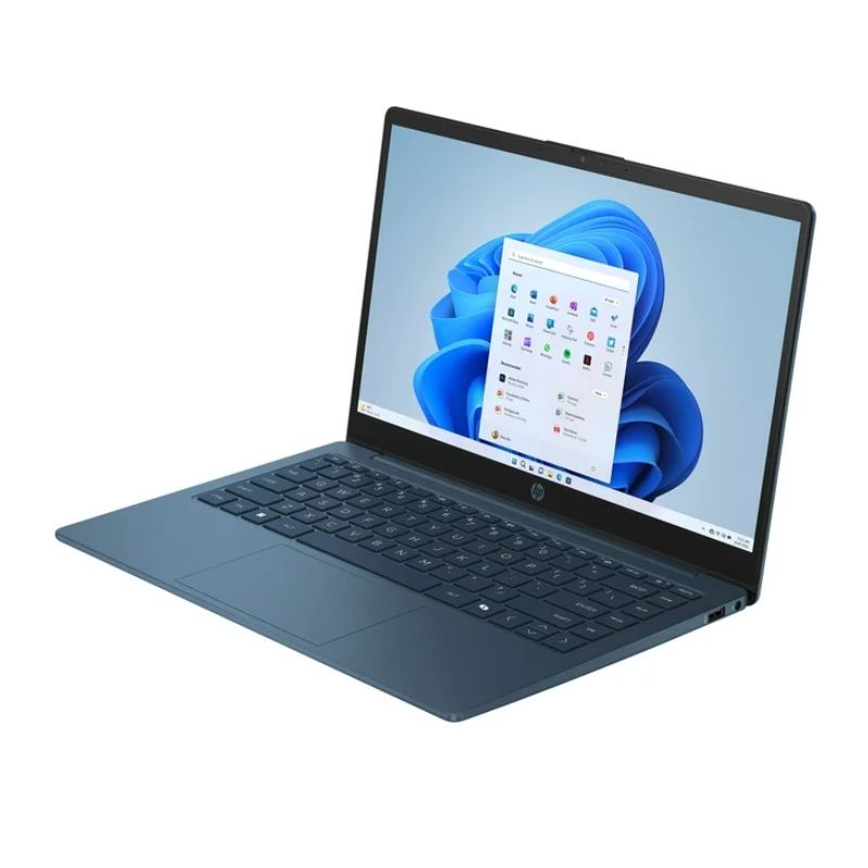 Laptop HP 14-ep2012wm 14" Intel N150 4GB RAM 128GB UFS W11S Home Azul Teclado en ingles