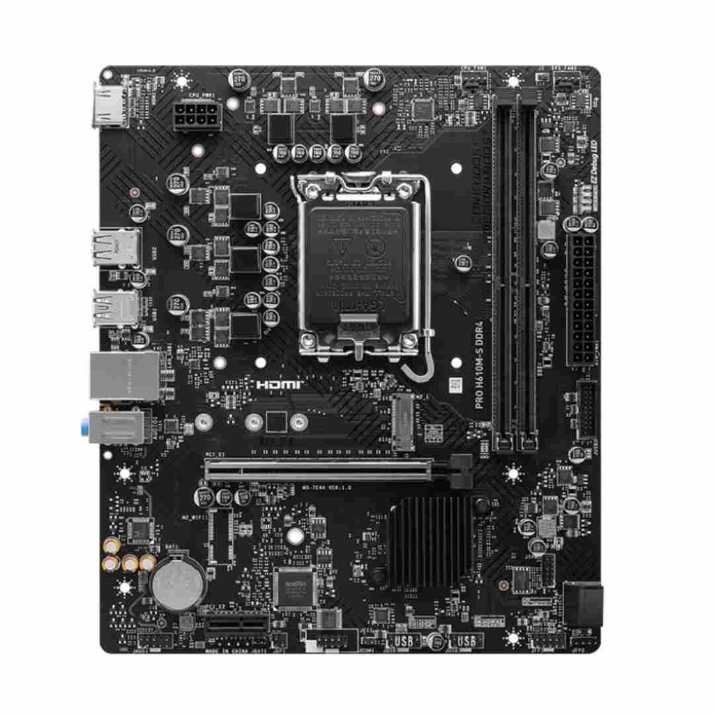 Motherboard MSI Pro H610M-S DDR4 Socket LGA1700 14th, 13th y 12th Gen 2xDDR4 Micro-ATX