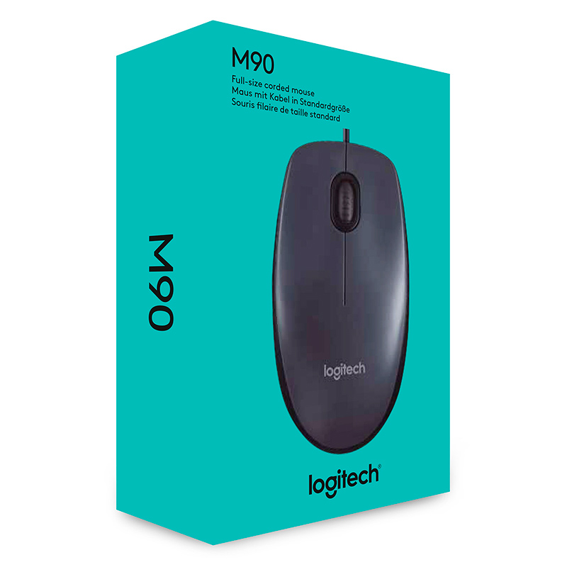 Mouse Alámbrico Logitech Óptico M90 1000DPI Negro