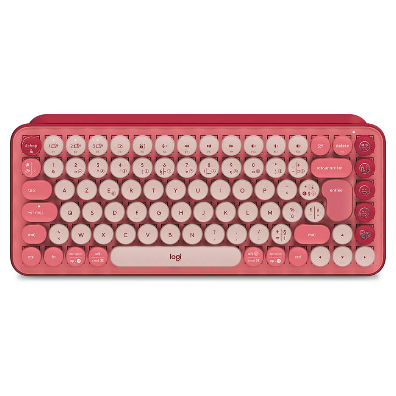 Teclado Mecánico Inalámbrico Logitech POP Heartbreaker Fucsia-Rosado Español