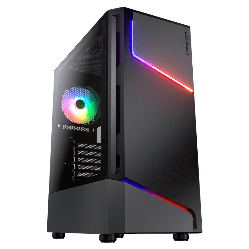 Case Gaming Cougar MX360 RGB Media Torre Vidrio Templado ATX Negro (Sin Fuente)