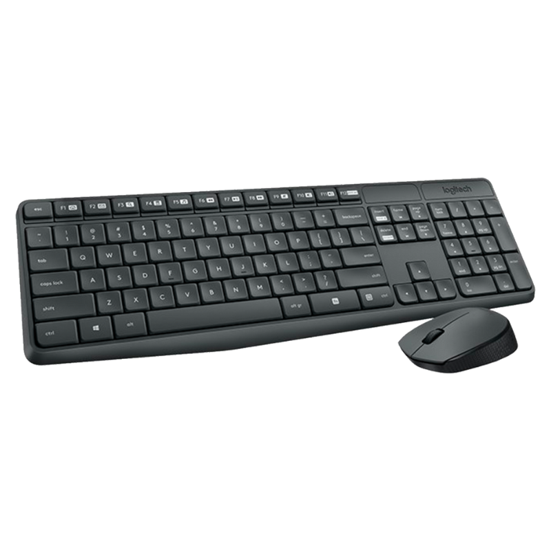 Teclado y mouse Logitech MK235 Inalámbrico USB Negro Español