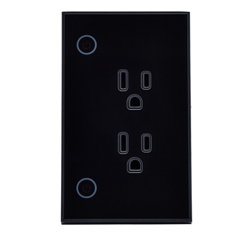 Tomacorriente de Pared Ineligente VTA+ 2 Tomas + Botón de Iluminación Smart Home Wi-Fi