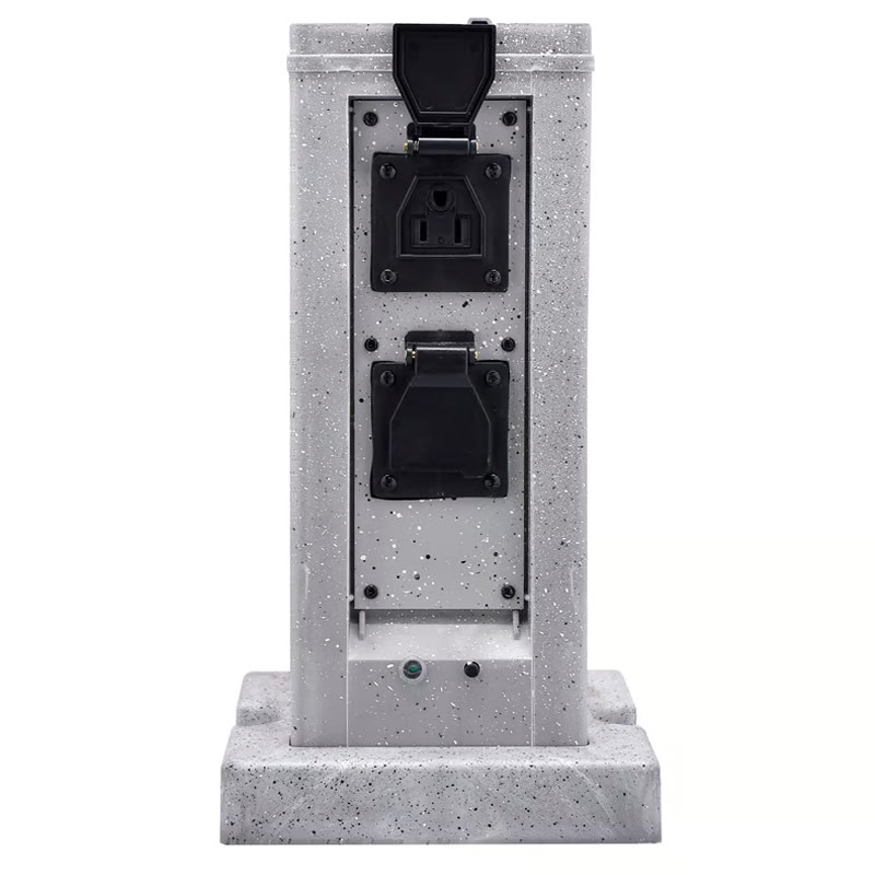 Tomacorriente Inteligente Tipo Roca VTA+ 2 Tomas Smart Home Wi-Fi para Exteriores