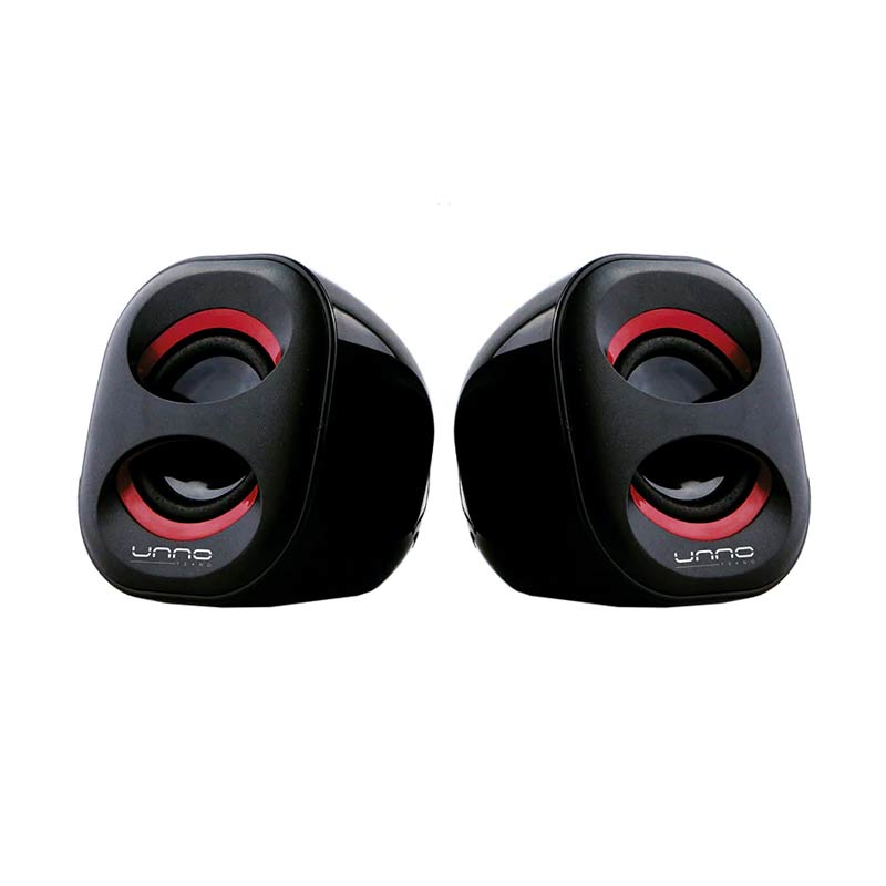 Bocina 2.0 Unno Tekno Brazza SP9012RD 6W Negro y Rojo