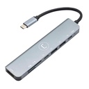 Hub Unno Tekno 7 Puertos HB1107SV USB-C Plateado