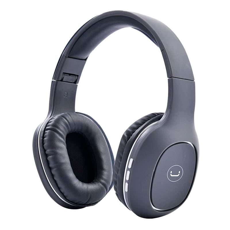 Audífonos Tipo Headset Unno Tekno Bluetooth 3.5mm HS7408GY Ovala 5.0con Micrófono Gris