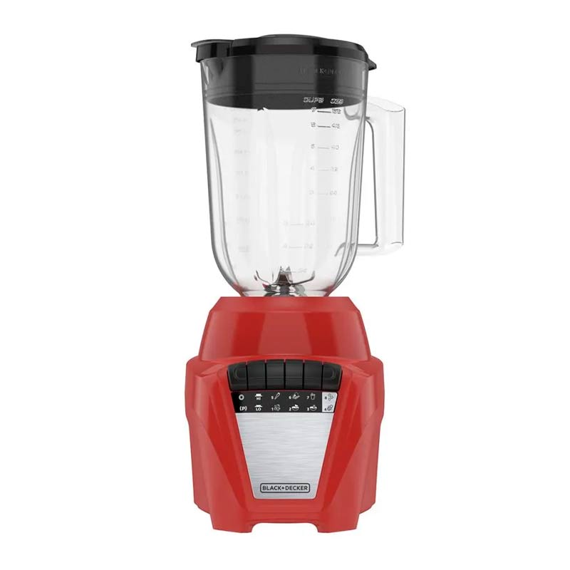 Licuadora Black+Decker Ice Crush 8 Velocidades Jarra de Plástico 1.65 Lt Roja