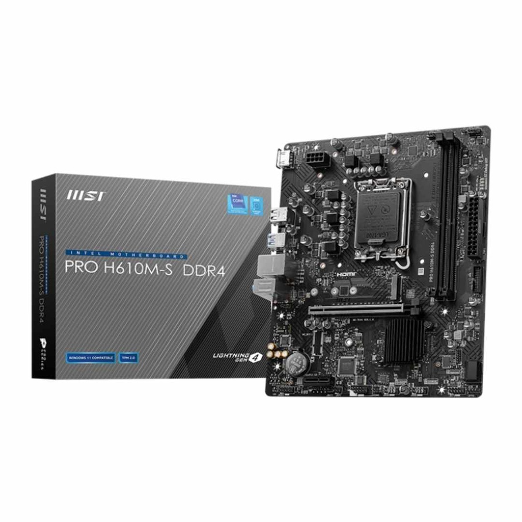 Motherboard MSI Pro H610M-S DDR4 Socket LGA1700 14th, 13th y 12th Gen 2xDDR4 Micro-ATX