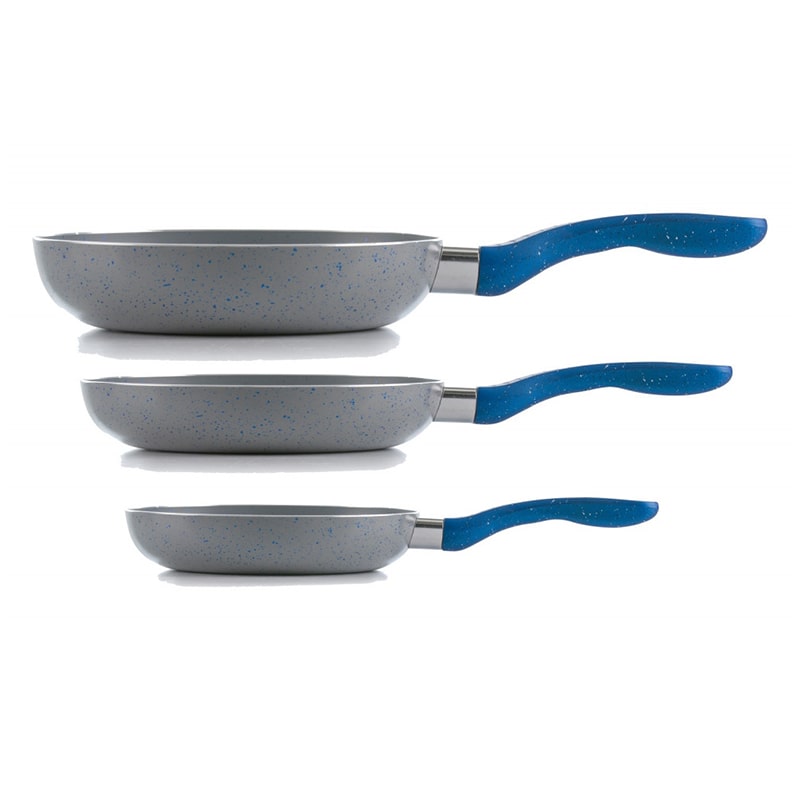 Juego de Sartenes Picca Bari 3 Piezas Mármol Gris