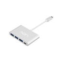 Hub USB-C a USB, USB-C AON AO-AD-1009 Macho-Hembra Plateado