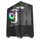 Case Gaming VektorTech SGM-680 Mini Torre Vidrio Templado Micro ATX Negro (Sin Fuente)